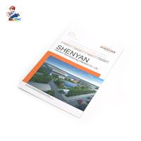 Brochure professionnelle imprimée offset, reliée à cheval, pour fabricant de machines de précision