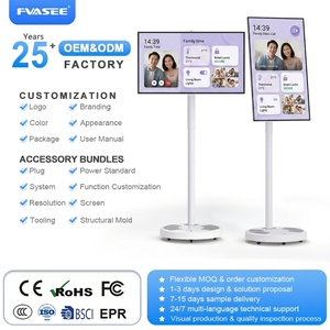 สมาร์ททีวีระบบแอนดรอยด์ ขนาด 21.5/24/27/32 นิ้ว LED Backlit HDTV หน้าจอสัมผัส แบตเตอรี่แบบชาร์จได้ ดีไซน์แบบกระเป๋าหิ้ว สำหรับตั้งแคมป์และห้องน้ำ - Product Image 1