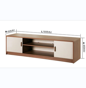 Meuble TV salon ensembles de meubles long bois noir en bois médias divertissement banc de sol Table télévision TV support Table - Product Image 1