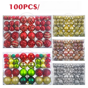 ลูกบอลคริสต์มาสขนาด 3/4/6 ซม. ชุด 100 ชิ้น ลูกบอลเพ้นท์สี สำหรับตกแต่งต้นคริสต์มาส งานเทศกาล และงานปาร์ตี้ - Product Image 3