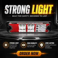 Feux de remorque LED 12V étanches en aluminium, feux arrière de camion, feux de freinage, lentille rouge pour système d'éclairage automobile