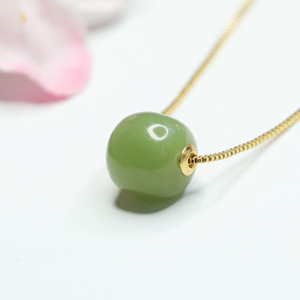 Colgante de Jade Hetian Verde Lulutong con Incrustaciones de Oro de 18k, <span class=keywords><strong>2026</strong></span>, Agente Mayorista en Vivo S1091411 - Product Image 2