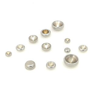 Support rond en acier inoxydable pour la pose de pierres précieuses et zircons, accessoires de bijouterie DIY, vente en gros - Product Image 1