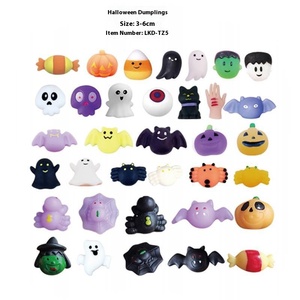 Vente en gros de Mochi Squishy d'Halloween, 10-30 pièces, jouets anti-stress en silicone souple, animaux, citrouille, fantôme, jouets à presser, cadeaux pour enfants, TPE - Product Image 5