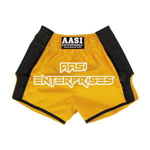 กางเกงมวยไทยคุณภาพสูง ปี 2026 ขายดี ออกแบบได้ตามต้องการ สำหรับ MMA คิกบ็อกซิ่ง ผ้าซาติน ทนทาน ระบายอากาศได้ดี สำหรับทุกเพศ - Product Image 6