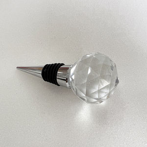Tapón de botella de vino de lujo de cristal de bola de araña transparente - Product Image 6