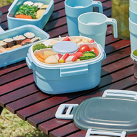 Boîte à lunch bento étanche 100 % sans BPA de qualité alimentaire pour étudiants, avec couvercle en plastique, compatible micro-ondes, portable, pour le bureau, salades et fruits