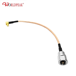 MCX steker kabel koaksial kuncir RF RG316 timah tambalan antena eksternal ew35 colokan laki-laki FME sudut kanan untuk FME pria - Product Image 3
