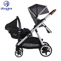 Poussette Double Luxe 3 en 1 Jumeaux Garçon et Fille