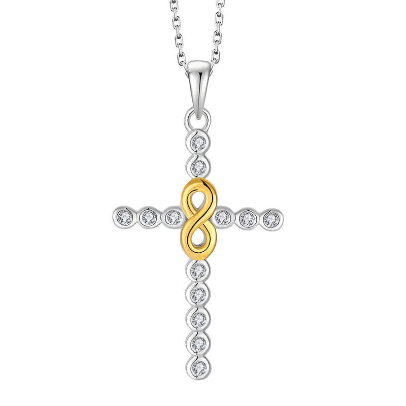 Cross Infinity Pendants Necklace European And American S925 925 Silver Necklaces Fashion Necklace Jewelry Women Zircon