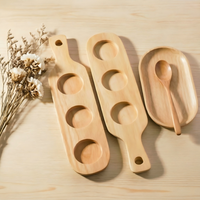 Support à verres en bois à trois trous, style nordique, pour bars, KTV, hôtels et usage commercial