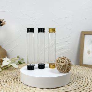 Vente en gros de tubes à essai en verre de 5ml 10ml 15ml 20ml bouteilles d'emballage transparentes pour le stockage du thé alimentaire bouchon à vis - Product Image 1
