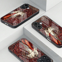 Coque de téléphone portable en verre PC TPU avec impression de cheval et motif totem classique pour iPhone X Xr XS 11 12 13 14 15 16 17 18 Pro Max