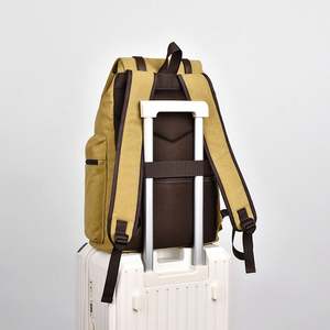 Sac à dos durable en toile de style rétro avec USB et caractéristiques étanches Sac de voyage d'affaires décontracté Cartable pour étudiants hommes et femmes - Product Image 3