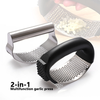Accueil Gadgets de cuisine Outil innovant manuel 430 en acier inoxydable 2 en 1 ensemble de presses à écraser l'ail