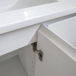 Espejo de tocador cuadrado de baño de resina blanca brillante alto independiente del fabricante de China - Product Image 5