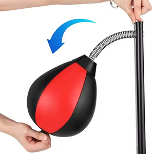 Balle de vitesse SP en cuir pour boxe, support mural, balle réflexe de boxe réglable en hauteur - Product Image 4