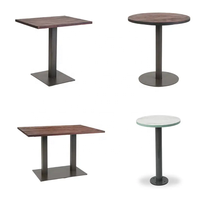 Ensemble table et chaises de salle à manger moderne en métal pour restaurant et café