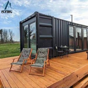 Rumah Kontainer Pengiriman Mewah 20ft 40ft yang Dikustomisasi, Struktur Baja Prefab Portabel untuk Kantor Toko Kontemporer - Product Image 4