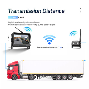 Podofo AHD không dây kỹ thuật số 2X xe phía sau xem sao lưu máy ảnh + <span class=keywords><strong>9</strong></span> "IPS chia màn hình cho xe tải xe buýt RV 12V-24V BSD Video Recorder - Product Image 5