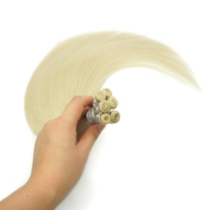 Extensions de cheveux humains russes Remy non traités, soyeux et non traités, de couleur naturelle, doublement étirée, épaisse et sans perte - Product Image 3