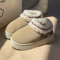 Chaussons d'hiver chauds à hauteur de cheville, imperméables, avec doublure en peluche douce, semelle antidérapante, unisexes, pour l'extérieur, vente en gros