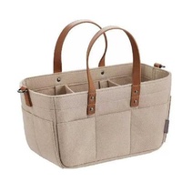 Panier de rangement rectangulaire pliable écologique avec poignées pour chambre, placard, fournitures pour animaux, jouets, organisation du linge, sac de 10-20L