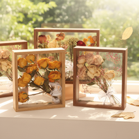 Cadre de présentation double face en verre de qualité supérieure, profondeur 4 cm, pour fleurs séchées 4x6, 5x7, 6x8, 8x10 – Préservez vos souvenirs