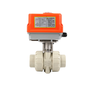 Vanne à boisseau sphérique électrique PPH avec double interrupteur Vanne <span class=keywords><strong>de</strong></span> <span class=keywords><strong>coupure</strong></span> Union thermofusible en plastique pour milieu aquatique - Product Image 5