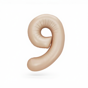 Palloncino Mylar a Forma di Numero 9 Caramello da 32 Pollici per la Festa della Mamma, Laurea, Capodanno Cinese ed Eventi, Modello Peiyong - Product Image 2