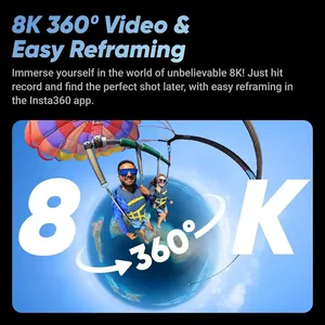 Insta360 X4 Waterproof 8K 360 CMOS Sensor 4K <strong>Wide</strong>-Angle <strong>Video</strong> AI Stabilization Sports Outdoor Use Action <strong>Camera</strong> 2.0" Screen F1.9 - Product Image 2