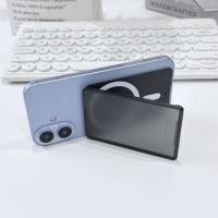 Étui magnétique N52 pour cartes, design à rabat, support de téléphone 2 cartes, noir translucide, logo personnalisé, accessoires de téléphone portable en gros pour iPhone