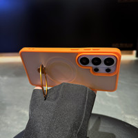 Coque de téléphone invisible ultra-fine et minimaliste avec anneau magnétique, compatible transfrontalier pour S26 Ultra S25 Plus, finition mate PC