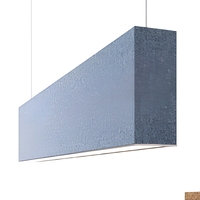 Panneau acoustique suspendu linéaire en feutre de fibre de polyester, absorbeur de son suspendu avec bande LED pour bureau, salle de réunion, hall