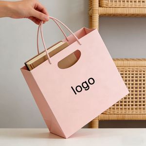 Factory Direct Customizable Free Design Matte Pink White Card Shopping <b>Bag</b> Reusable Ideal for Brand Gift Packaging - Product Image 2