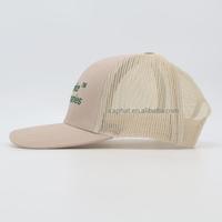OEM personalizado bajo MOQ 6 paneles de cuero parche 112 gorra de camionero, alta calidad adulto bajo perfil de malla a granel gorra de camionero