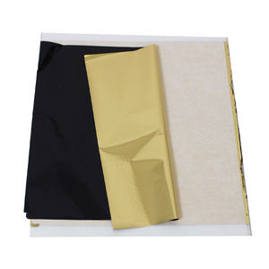 ทองคำเปลวเทียมสีดำทอง ขนาด 13*13.5 ซม. สำหรับตกแต่งเฟอร์นิเจอร์ ทำเล็บ งานศิลปะ งานฝีมือ ปิดทอง ทองคำเปลวไต้หวัน - Product Image 2