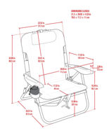 Chaise de plage avec sac à dos portable personnalisée Vente en gros Chaise de plage pliante extérieure en aluminium Chaise de plage inclinable réglable pliable