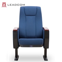 Chaises d'auditorium pliantes LEADCOM LS-605D avec tablette d'écriture et assise rembourrée en tissu pour les salles de cours, les conférences et les salles de réunion