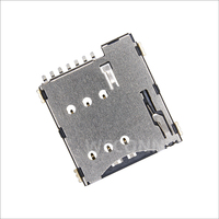 WECONN WL-SIM135-096 Connecteur de carte MICRO SIM 6 broches + 1 H=1.35mm Push-Push avec interrupteur de détection, connecteur FPC personnalisable