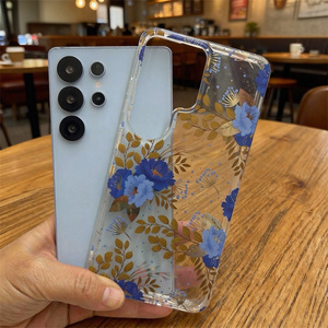 <span class=keywords><strong>Cover</strong></span> per Telefono in Acrilico Trasparente con Stampa Elettroplaccata IMD Personalizzata con Motivo Floreale per <span class=keywords><strong>Samsung</strong></span> S26 S25 Ultra S24 Plus S23 S22 S23FE - Product Image 2
