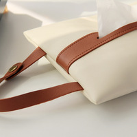 Distributeur de mouchoirs et de serviettes en cuir PU fait main de style américain, respectueux de l'environnement, pour hôtels, emballage en carton
