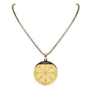 Talisman Protection Chance Roi Salomon Sceau Collier En Acier Inoxydable Richesse Fortune Roue Femmes Hommes Chaîne Bijoux salomon - Product Image 6