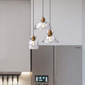 Minimalista de una sola cabeza araña Bar Pasillo Restaurante moderno LED nórdico de cristal colgante de luz - Product Image 1