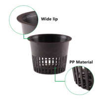 Pot en filet plastique écologique de 3 pouces pour système hydroponique, utilisation domestique et jardinage, culture de légumes