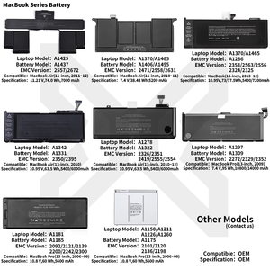 Batería para Portátil Macbook Pro Air A1965 A1377 A1405 A1496 A1618 A1494 A1417 A1582 <span class=keywords><strong>A1322</strong></span>, Baterías Recargables Múltiples - Product Image 6