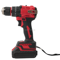 Perceuse-visseuse à percussion sans fil 21V sans balais, 3 fonctions, vitesse variable, lumière LED, personnalisable, support OEM, batterie incluse