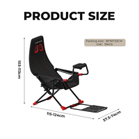 Support pliable pour simulateur de course, garantie 1 an pour les périphériques de jeu Logitech/Thrustmaster/PXN, matériau métallique durable