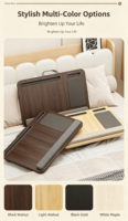 Bureau d'ordinateur portable assemblé durable pour utilisation sur les genoux, table d'étude compacte pour balcons, dortoirs ou hôtels
