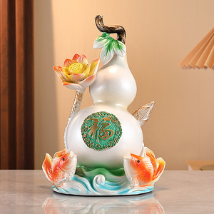 Ornements de gourde chinoise créatifs et neufs, porte-bonheur, décoration de salon, entrée, armoire à vin, cadeaux de pendaison de crémaillère, résine époxy - Product Image 2